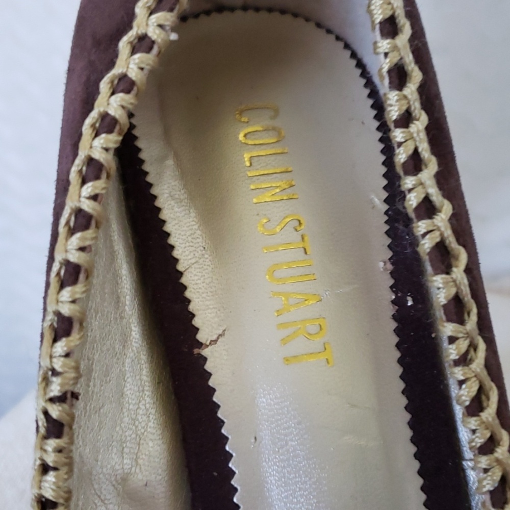 Colin Stuart brown high heels decorative stitching - Picture 2 of 6